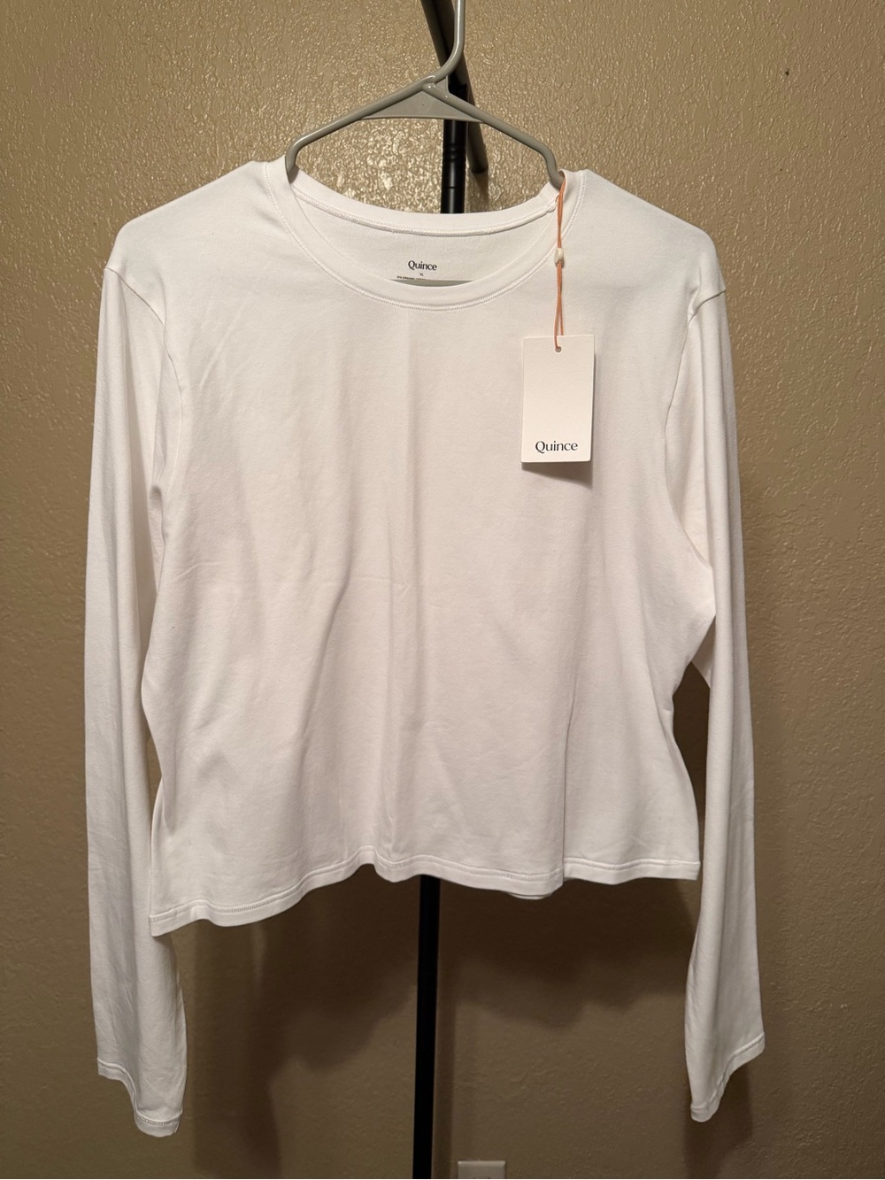 Quince White Long-Sleeve Crewneck Tee